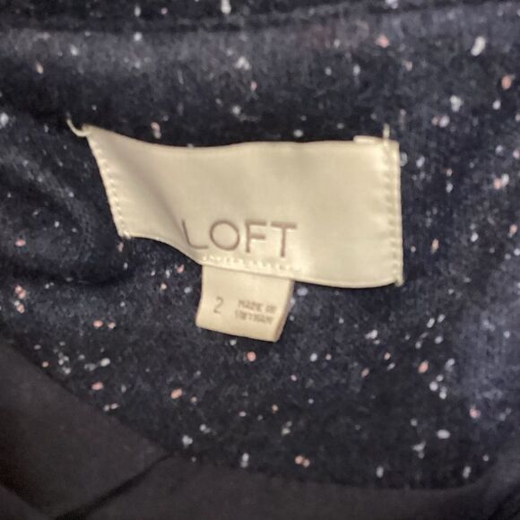 LOFT Speckled Navy Blue Blazer size 2 - Picture 11 of 11